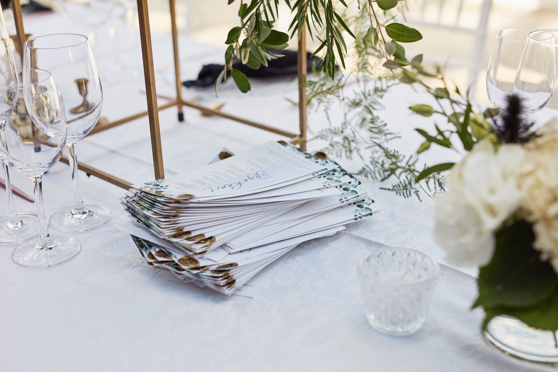 Shot of an elegantly decorated table at a wedding reception